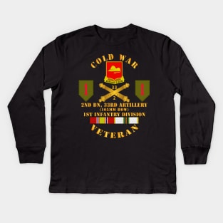 Cold War  Vet - 2nd Bn 33rd Artillery - 1st Inf Div SSI Kids Long Sleeve T-Shirt